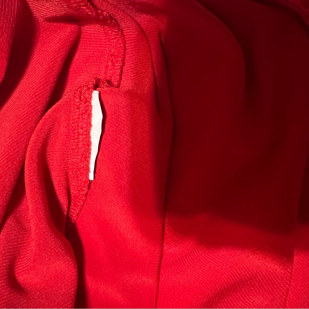 Michael Kors Red Pleated Hem Shift Dress sleeveless size Medium Scoop knockline - Picture 8 of 10